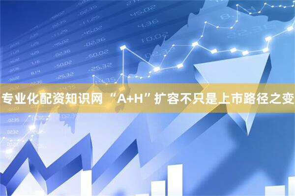 专业化配资知识网 “A+H”扩容不只是上市路径之变